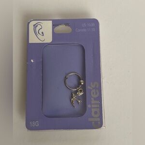 Claire’s silver bird swallow earring helix piercing 18g